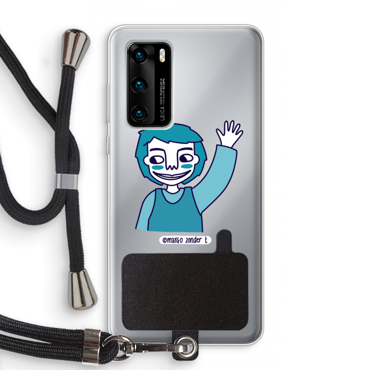 Zwaai: Huawei P40 Transparant Hoesje met koord