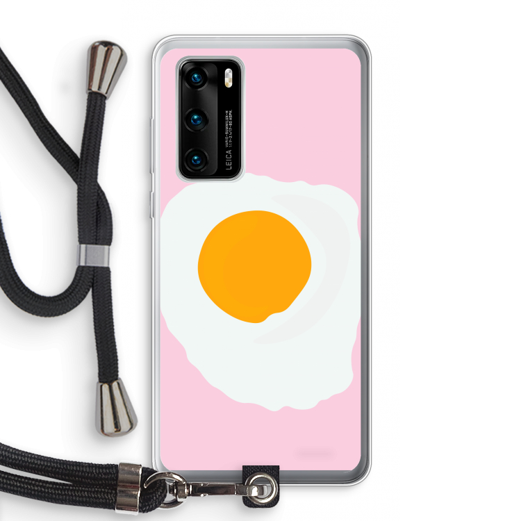 Sunny side up: Huawei P40 Transparant Hoesje met koord