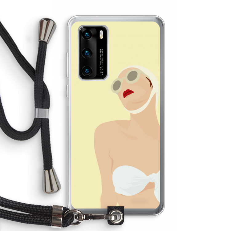 Summer: Huawei P40 Transparant Hoesje met koord