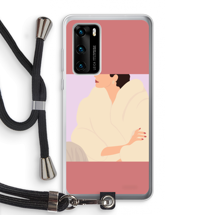 Cosy: Huawei P40 Transparant Hoesje met koord