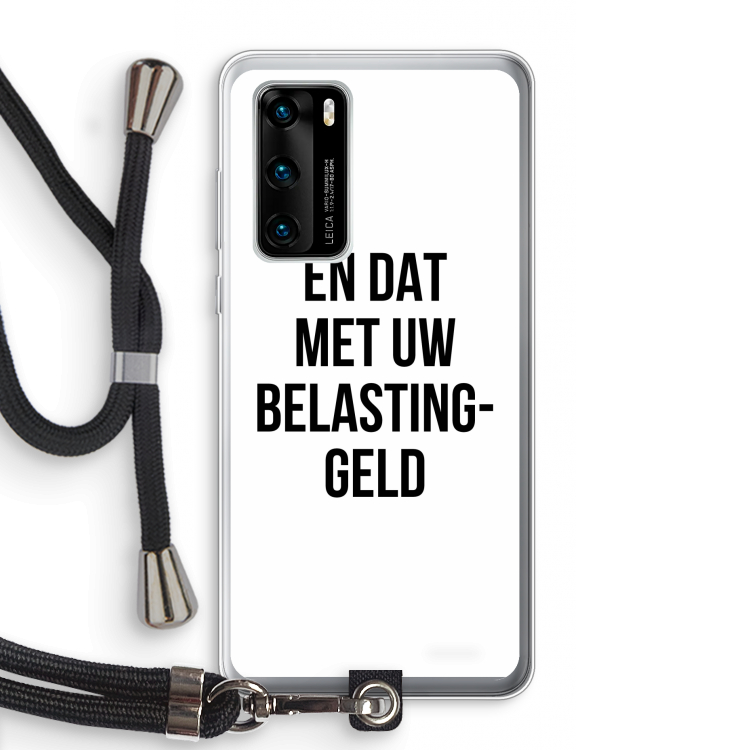 Belastinggeld: Huawei P40 Transparant Hoesje met koord