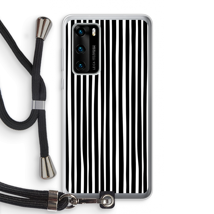 Stripes: Huawei P40 Transparant Hoesje met koord