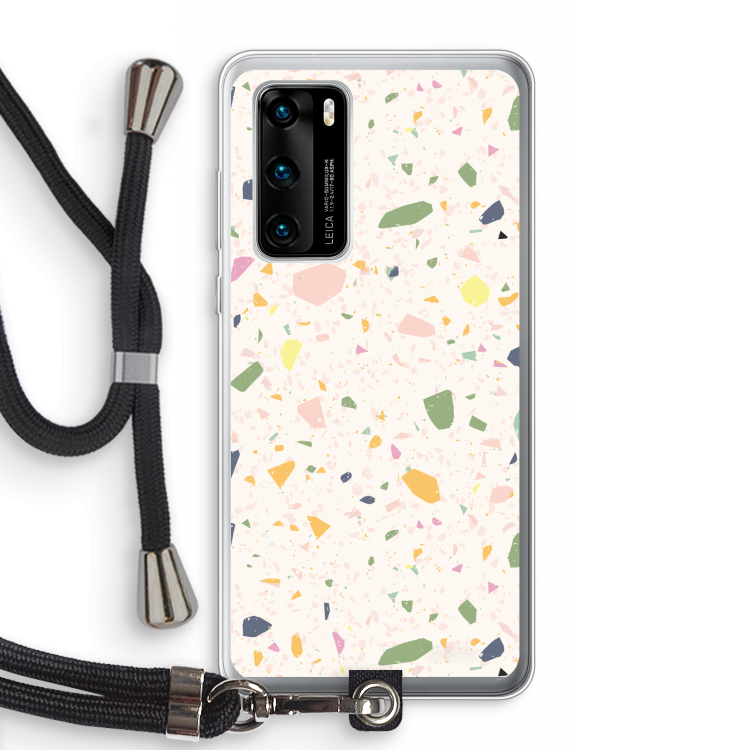Terrazzo N°21: Huawei P40 Transparant Hoesje met koord