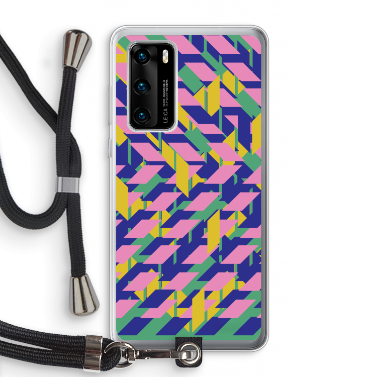 Skew Blush 1: Huawei P40 Transparant Hoesje met koord