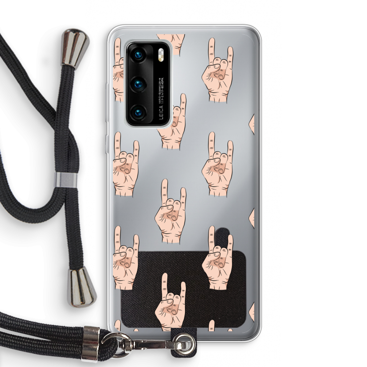 Rock: Huawei P40 Transparant Hoesje met koord