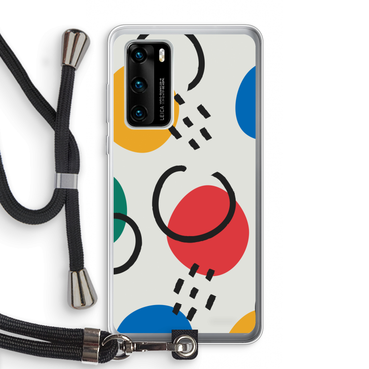 Illustratieve pop 3: Huawei P40 Transparant Hoesje met koord