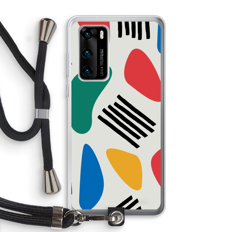 Illustratieve pop 1: Huawei P40 Transparant Hoesje met koord