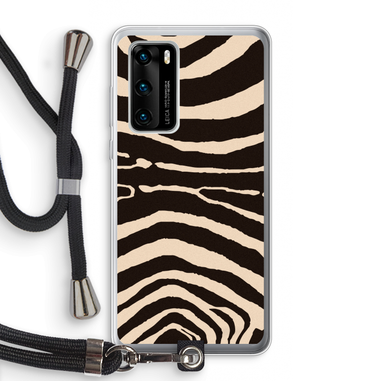 Arizona Zebra: Huawei P40 Transparant Hoesje met koord