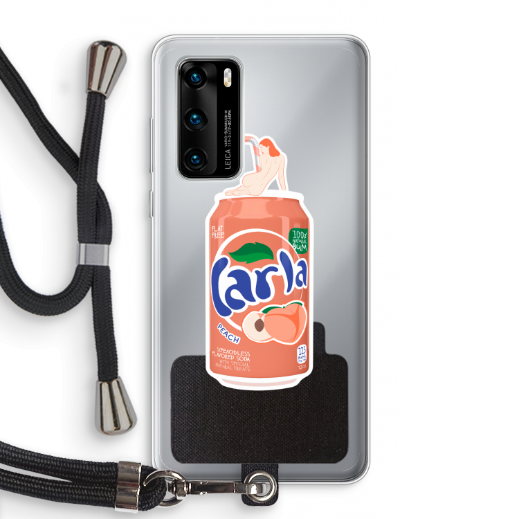 S(peach)less: Huawei P40 Transparant Hoesje met koord