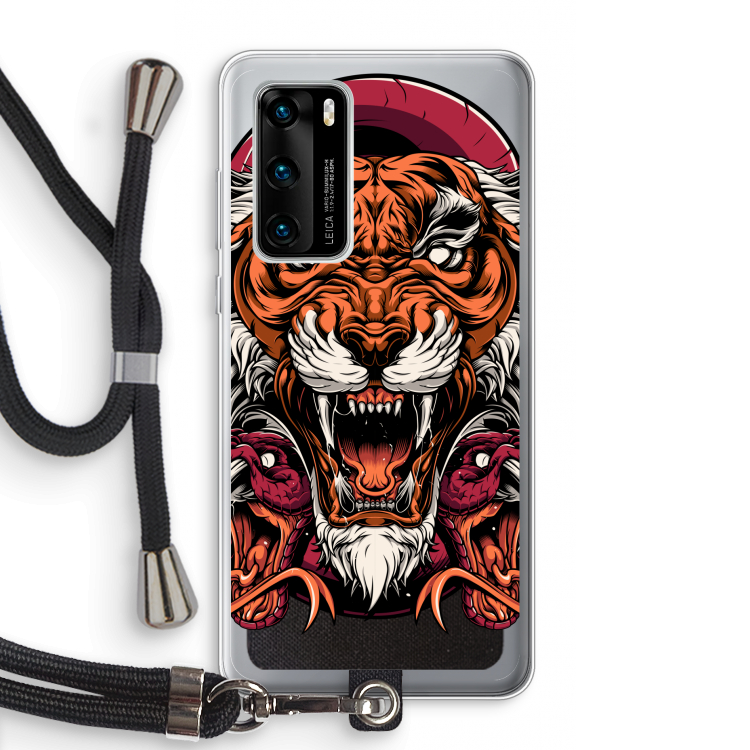 Tiger and Rattlesnakes: Huawei P40 Transparant Hoesje met koord