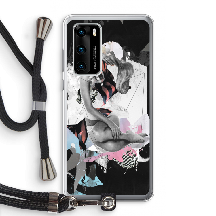 Camouflage de sommeil: Huawei P40 Transparant Hoesje met koord