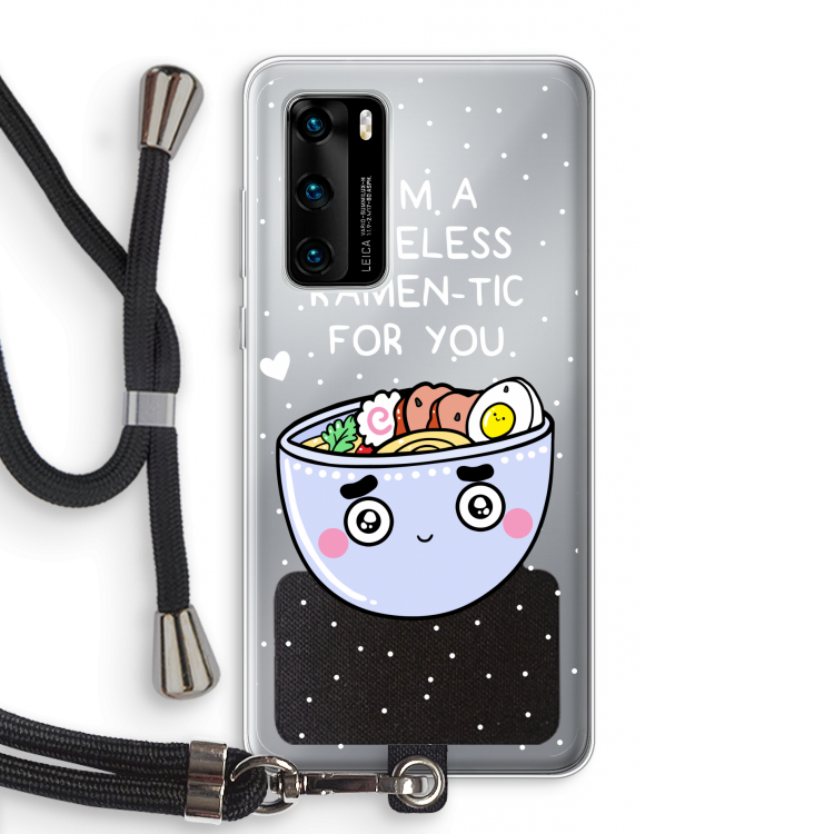 I'm A Hopeless Ramen-Tic For You: Huawei P40 Transparant Hoesje met koord