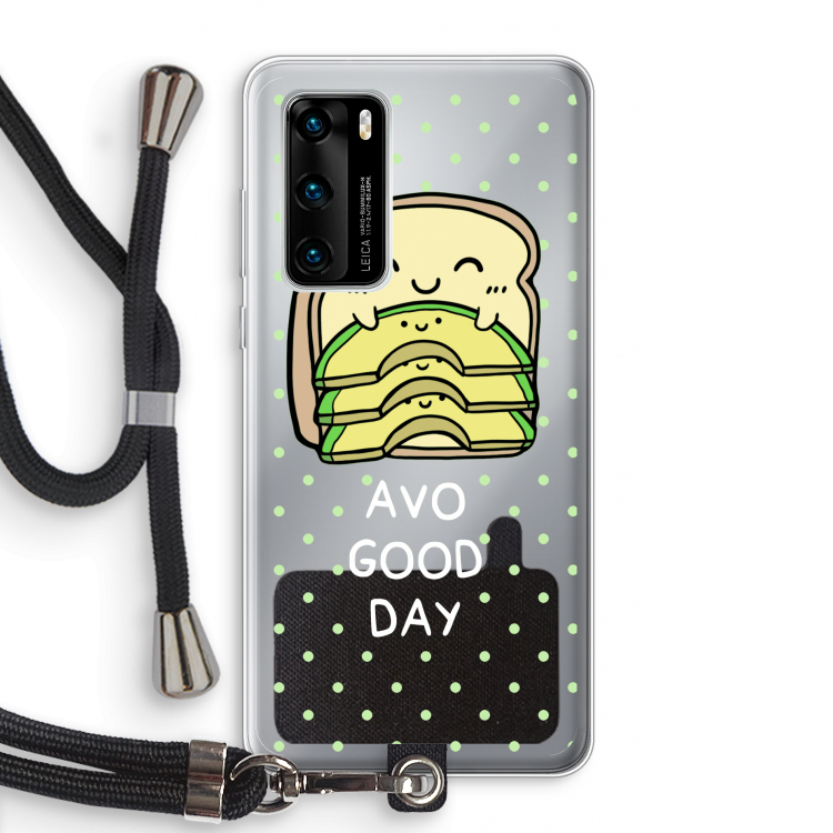 Avo Good Day: Huawei P40 Transparant Hoesje met koord