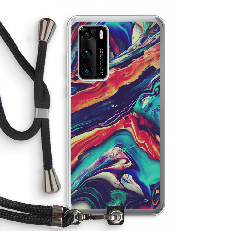 Chameleon Sun: Huawei P40 Transparant Hoesje met koord