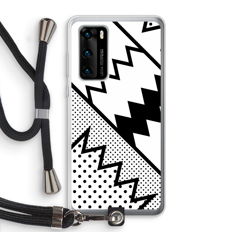 Pop Art #5: Huawei P40 Transparant Hoesje met koord