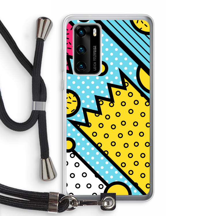 Pop Art #1: Huawei P40 Transparant Hoesje met koord