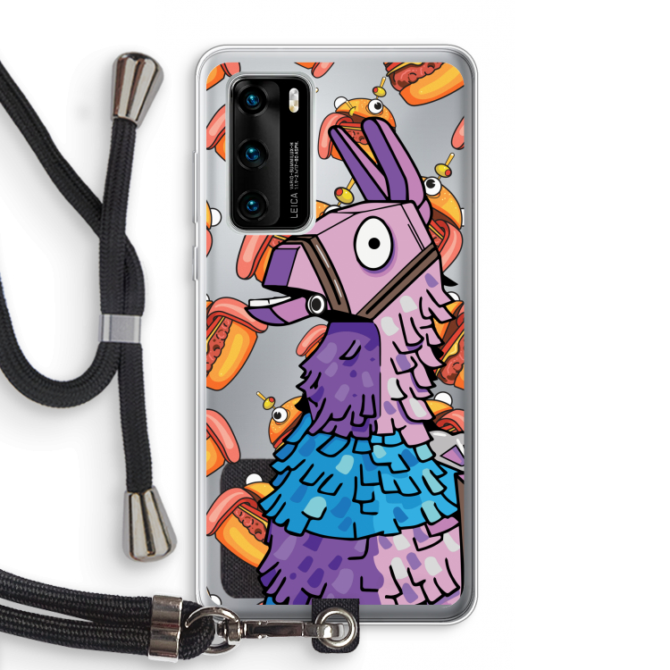 Loot Burger: Huawei P40 Transparant Hoesje met koord