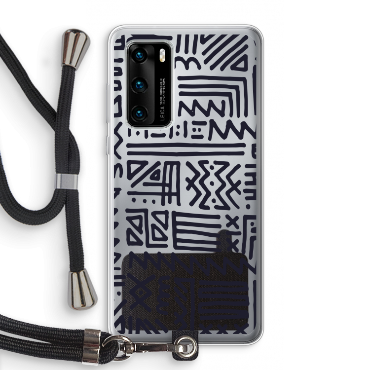 Marrakech print: Huawei P40 Transparant Hoesje met koord