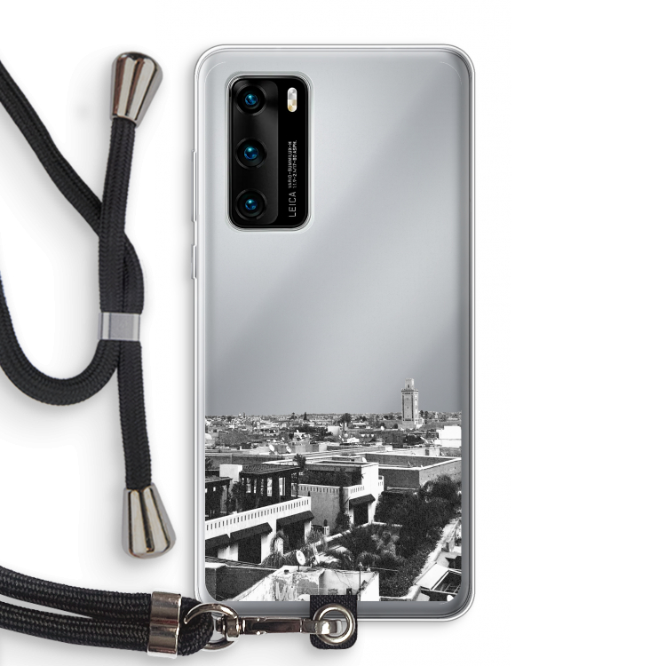 Marrakech Skyline : Huawei P40 Transparant Hoesje met koord