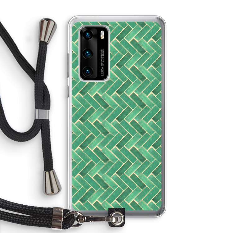 Moroccan tiles 2: Huawei P40 Transparant Hoesje met koord