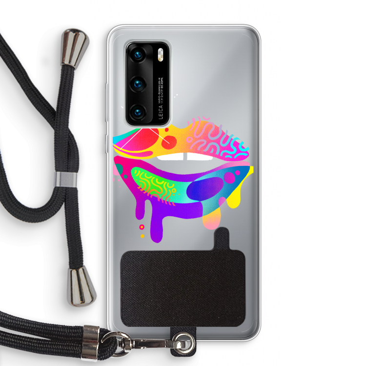 Lip Palette: Huawei P40 Transparant Hoesje met koord