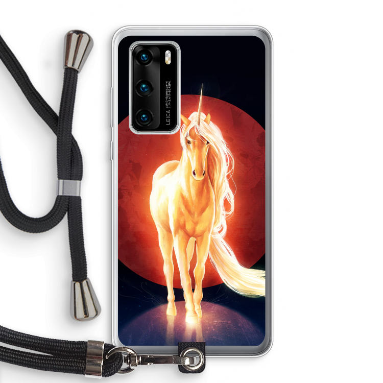 Last Unicorn: Huawei P40 Transparant Hoesje met koord