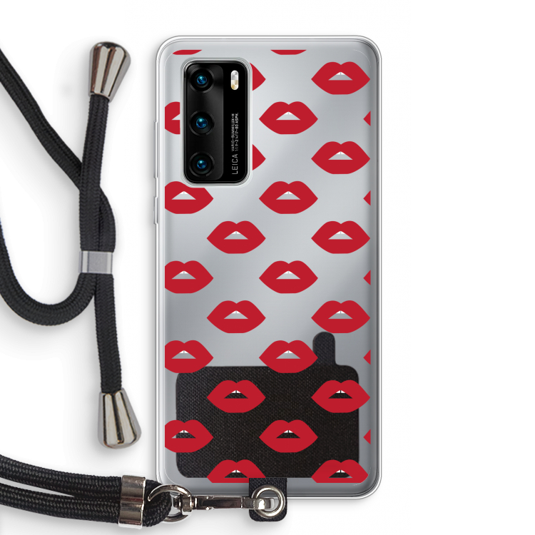 Lips: Huawei P40 Transparant Hoesje met koord