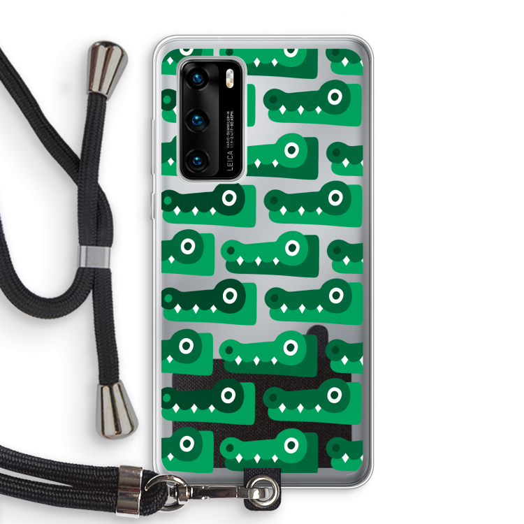 Crocs: Huawei P40 Transparant Hoesje met koord