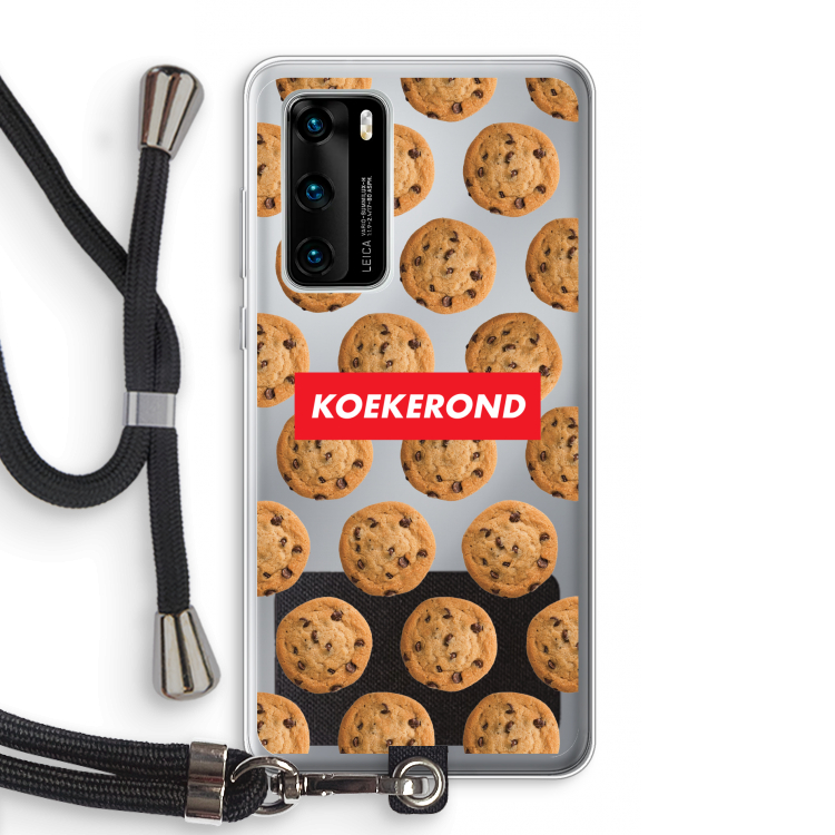Koekerond: Huawei P40 Transparant Hoesje met koord