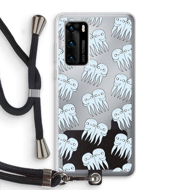 Octopussen: Huawei P40 Transparant Hoesje met koord