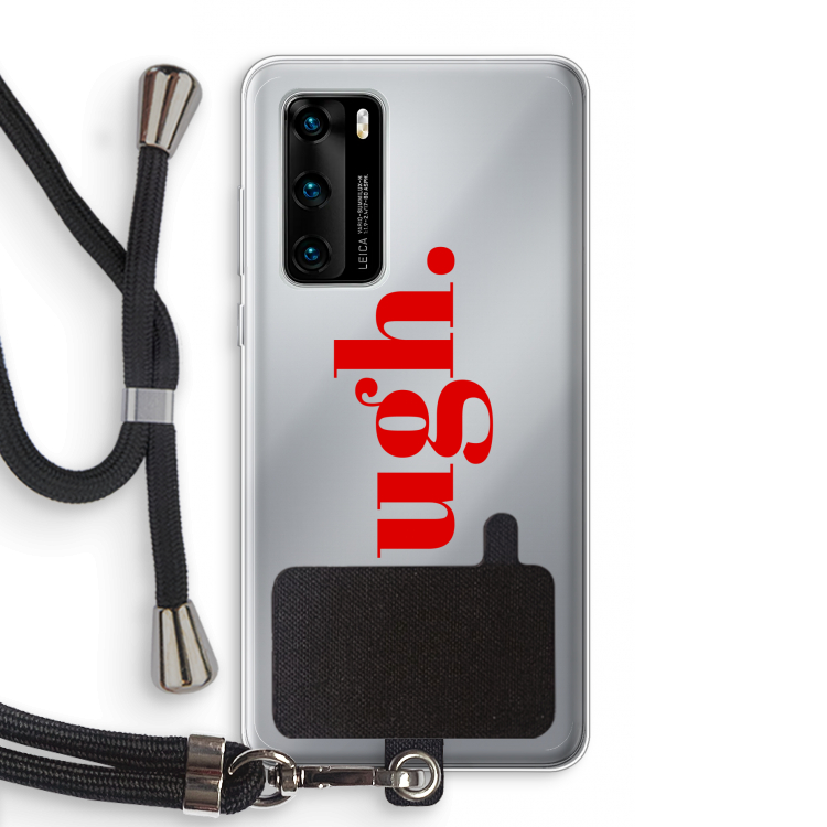 Ugh: Huawei P40 Transparant Hoesje met koord