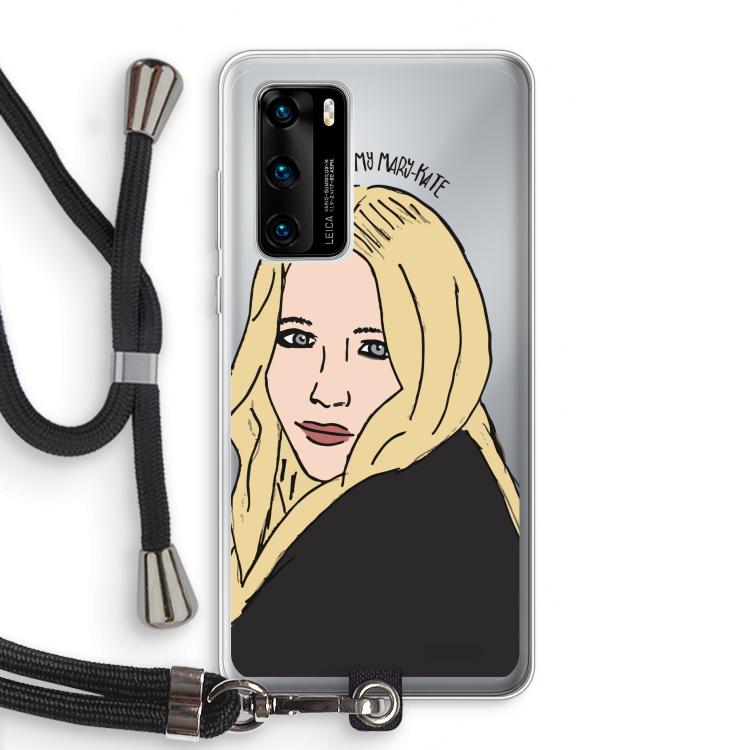 Mary Kate: Huawei P40 Transparant Hoesje met koord