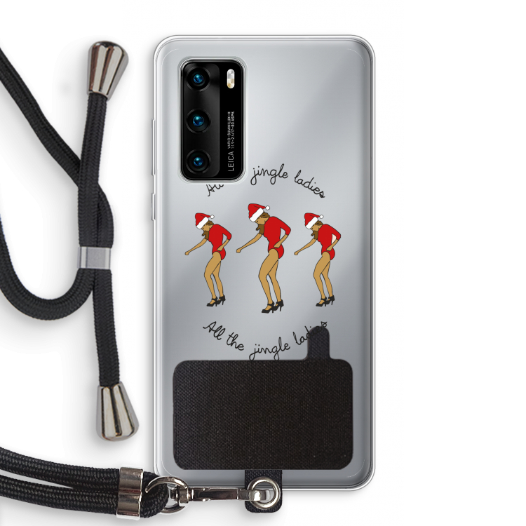 Jingle Ladies: Huawei P40 Transparant Hoesje met koord