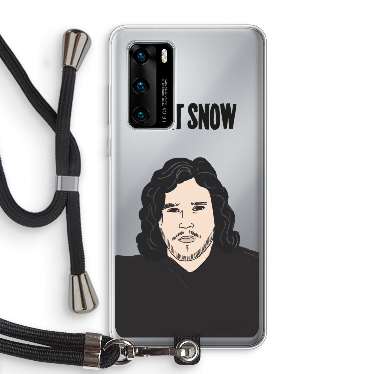 Let It Snow: Huawei P40 Transparant Hoesje met koord