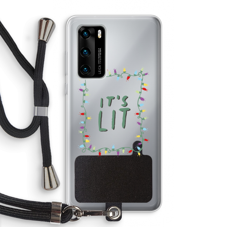 It's Lit: Huawei P40 Transparant Hoesje met koord
