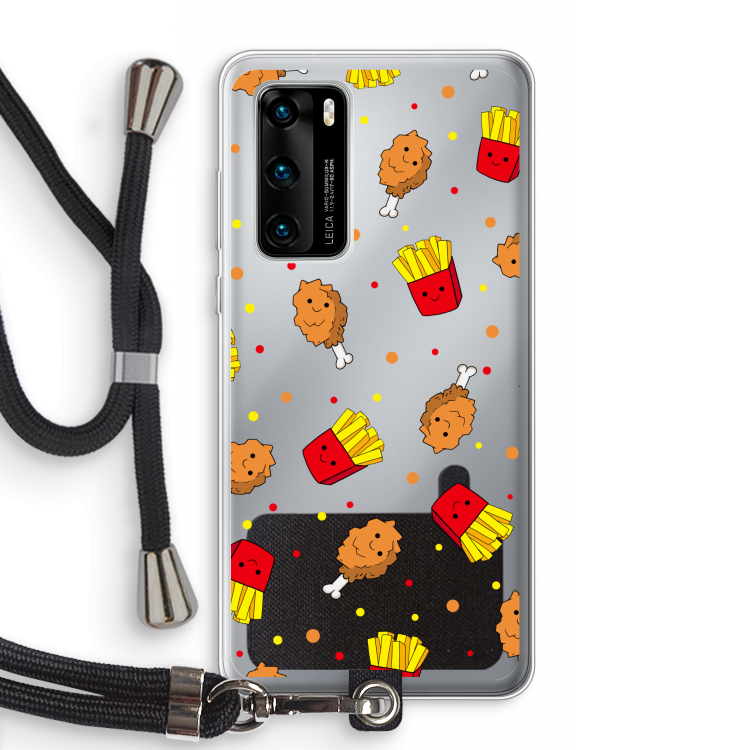 Chicken 'n Fries: Huawei P40 Transparant Hoesje met koord