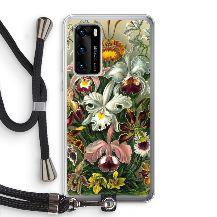 Haeckel Orchidae: Huawei P40 Transparant Hoesje met koord
