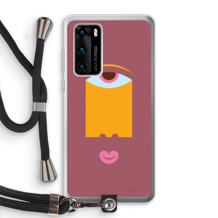 Mono V: Huawei P40 Transparant Hoesje met koord