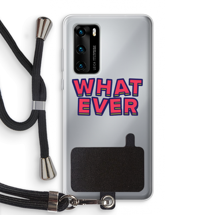 Whatever: Huawei P40 Transparant Hoesje met koord