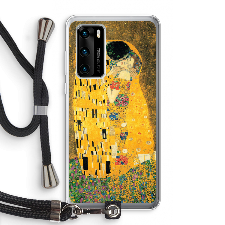Der Kuss: Huawei P40 Transparant Hoesje met koord