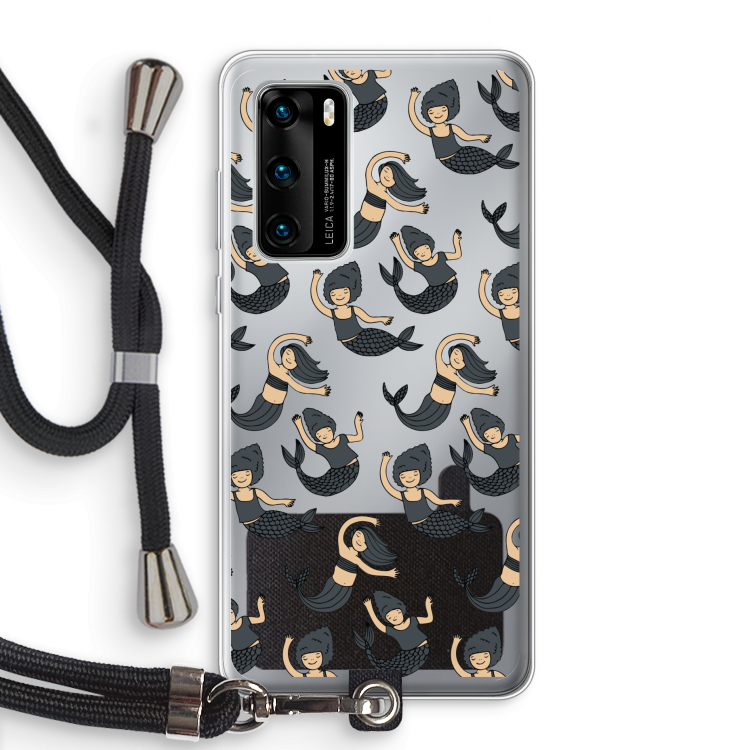Zeemeermin: Huawei P40 Transparant Hoesje met koord