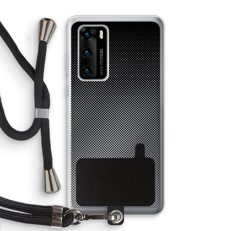 Musketon Halftone: Huawei P40 Transparant Hoesje met koord