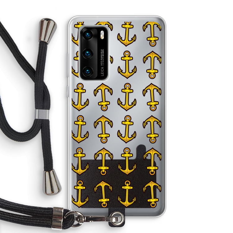 Musketon Anchor: Huawei P40 Transparant Hoesje met koord