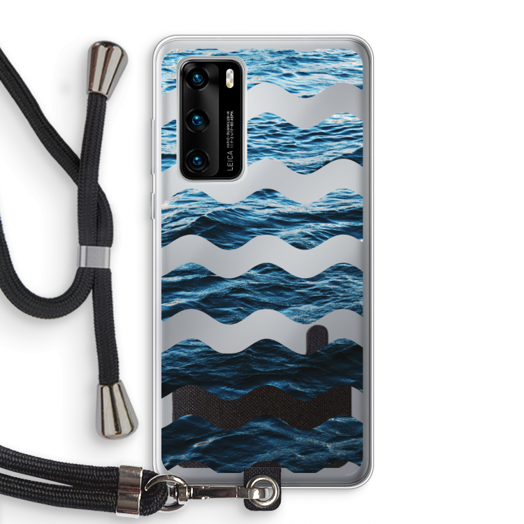Oceaan: Huawei P40 Transparant Hoesje met koord