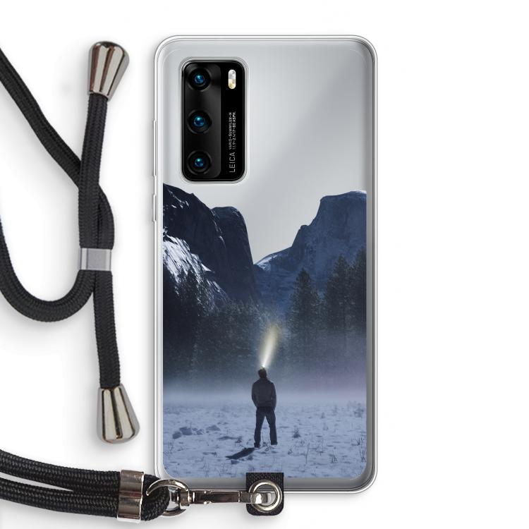 Wanderlust: Huawei P40 Transparant Hoesje met koord