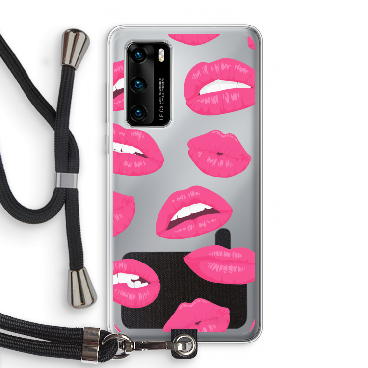 Bite my lip: Huawei P40 Transparant Hoesje met koord