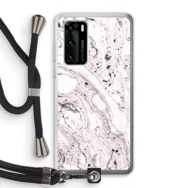 Mengelmoes: Huawei P40 Transparant Hoesje met koord