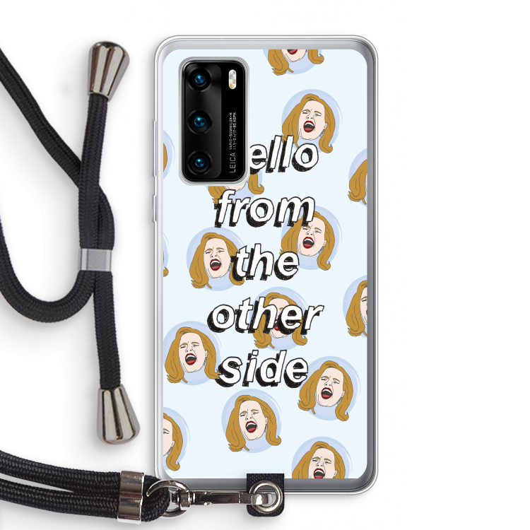 Hello: Huawei P40 Transparant Hoesje met koord