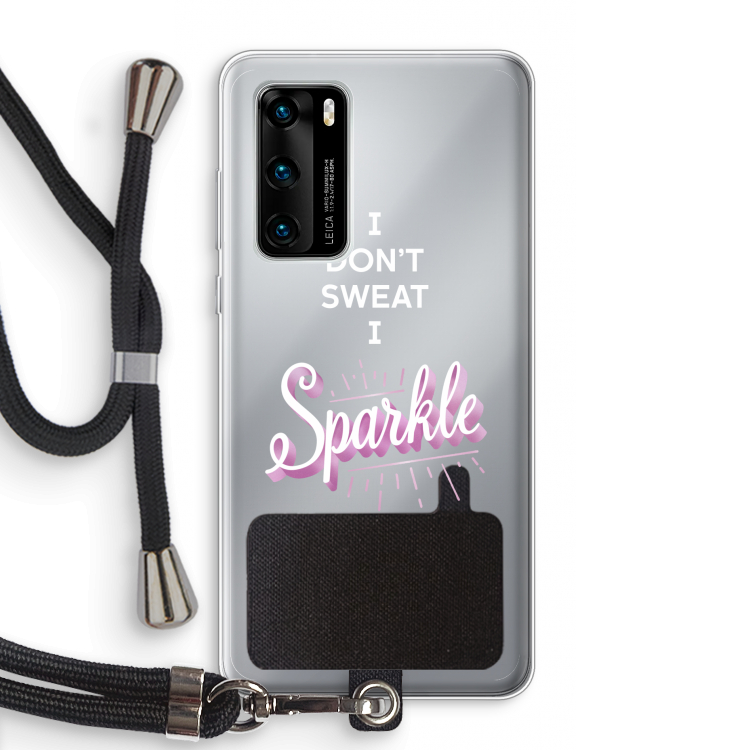 Sparkle quote: Huawei P40 Transparant Hoesje met koord