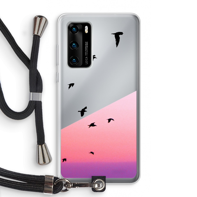 Fly away: Huawei P40 Transparant Hoesje met koord